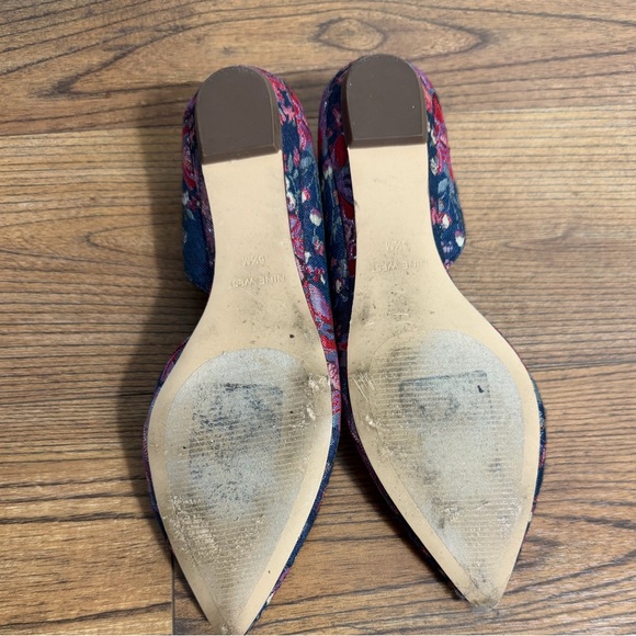 Nine West Women's Floral Flats - Navy and Pink - Picture 3 of 3